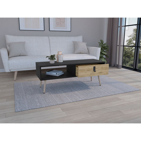 Mesa De Centro Huna Wengue 104x40.4cm Rectangular Con Patas - MESAS DE CENTRO | Bylmo