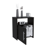 Mesa De Noche Nordico Wengue 50.5x58cm Con Un Entrepaño Y Dos Compartimientos - MESAS DE NOCHE | Bylmo