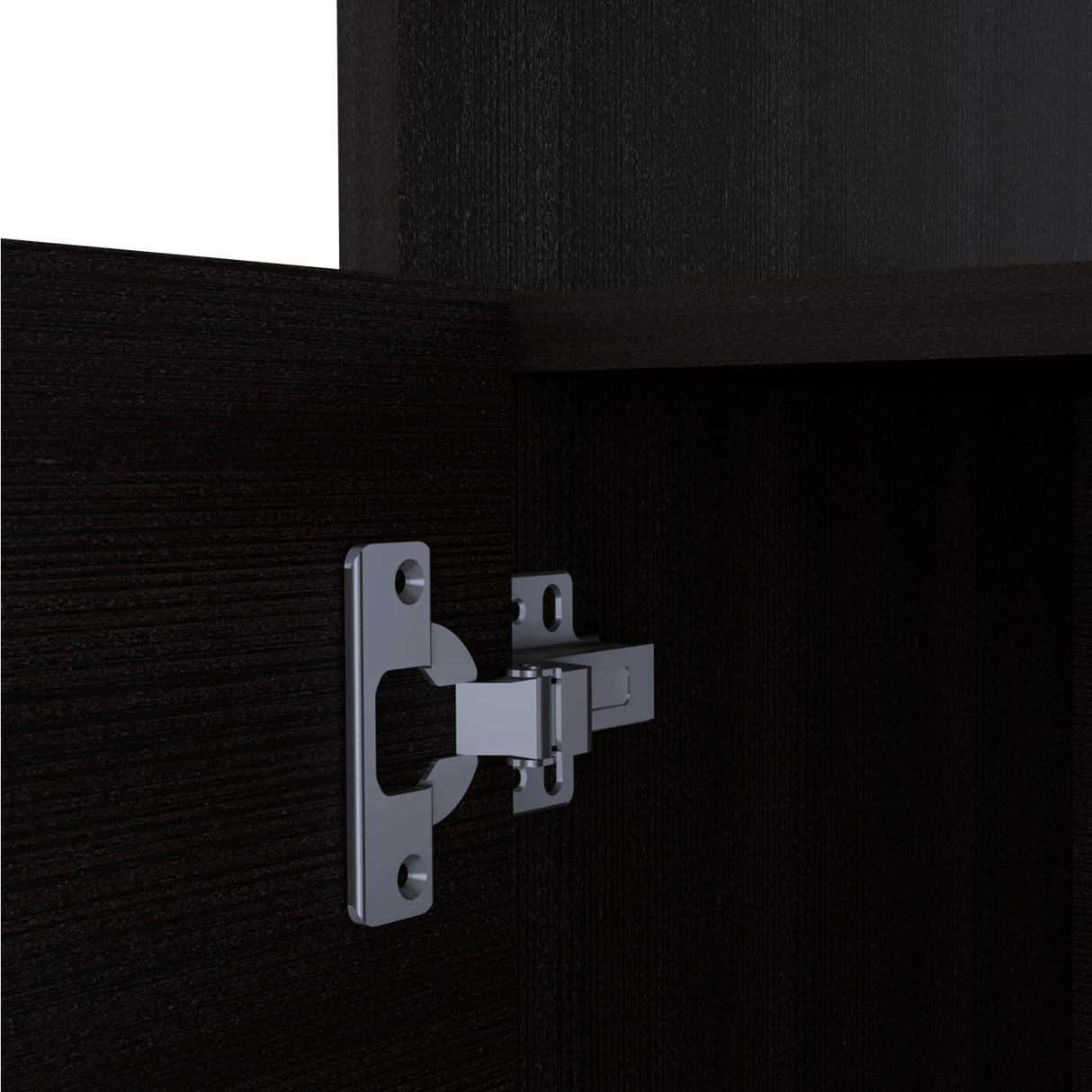 Mesa De Noche Nordico Wengue 50.5x58cm Con Un Entrepaño Y Dos Compartimientos - MESAS DE NOCHE | Bylmo