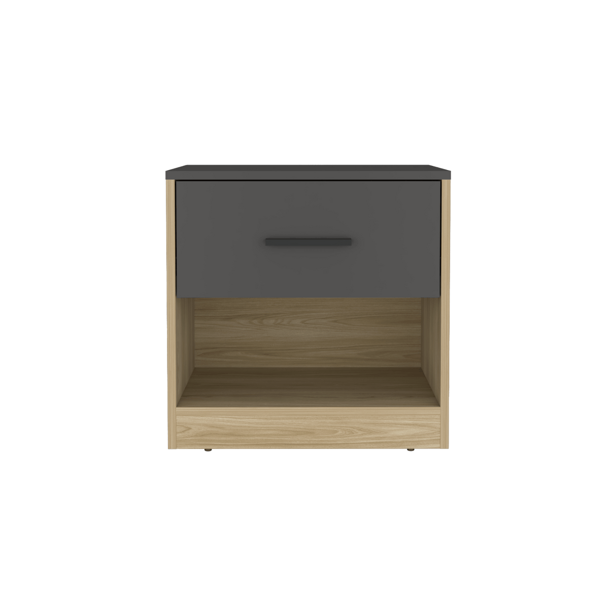 Mesa De Noche Alder Fresno Europeo 50x40.3cm Con Un Cajón Y Dos Compartimientos - MESAS DE NOCHE | Bylmo