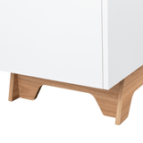 Centro de Entretenimiento Woodall Blanco 180.6x53cm para TV Hasta 80" Pulgadas con Cuatro Compartimientos - MUEBLES DE TV | Bylmo