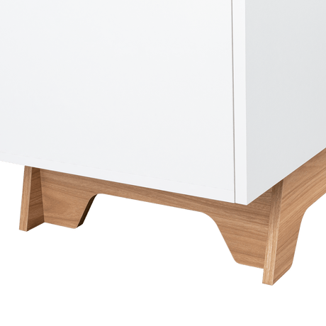 Centro de Entretenimiento Woodall Blanco 180.6x53cm para TV Hasta 80" Pulgadas con Cuatro Compartimientos - MUEBLES DE TV | Bylmo