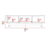 Centro de Entretenimiento Woodall Blanco 180.6x53cm para TV Hasta 80" Pulgadas con Cuatro Compartimientos - MUEBLES DE TV | Bylmo