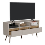 Rack de TV Aranjuez Taupe 120.1x60cm para TV Hasta 50" Pulgadas con Seis Compartimientos - MUEBLES DE TV | Bylmo