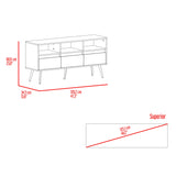 Rack de TV Aranjuez Taupe 120.1x60cm para TV Hasta 50" Pulgadas con Seis Compartimientos - MUEBLES DE TV | Bylmo