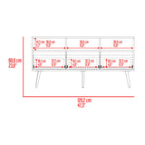 Rack de TV Aranjuez Taupe 120.1x60cm para TV Hasta 50" Pulgadas con Seis Compartimientos - MUEBLES DE TV | Bylmo