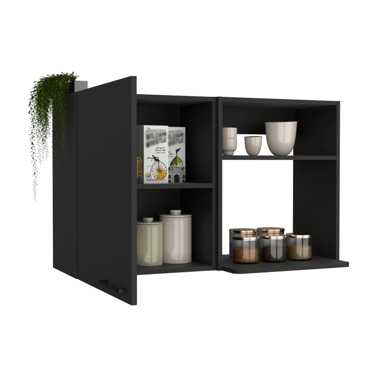 Gabinete de Cocina Napoles Wengue 100x60cm con Un Entrepaño y Una Puerta - MUEBLES SUPERIORES DE COCINA | Bylmo