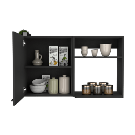 Gabinete de Cocina Napoles Wengue 100x60cm con Un Entrepaño y Una Puerta - MUEBLES SUPERIORES DE COCINA | Bylmo