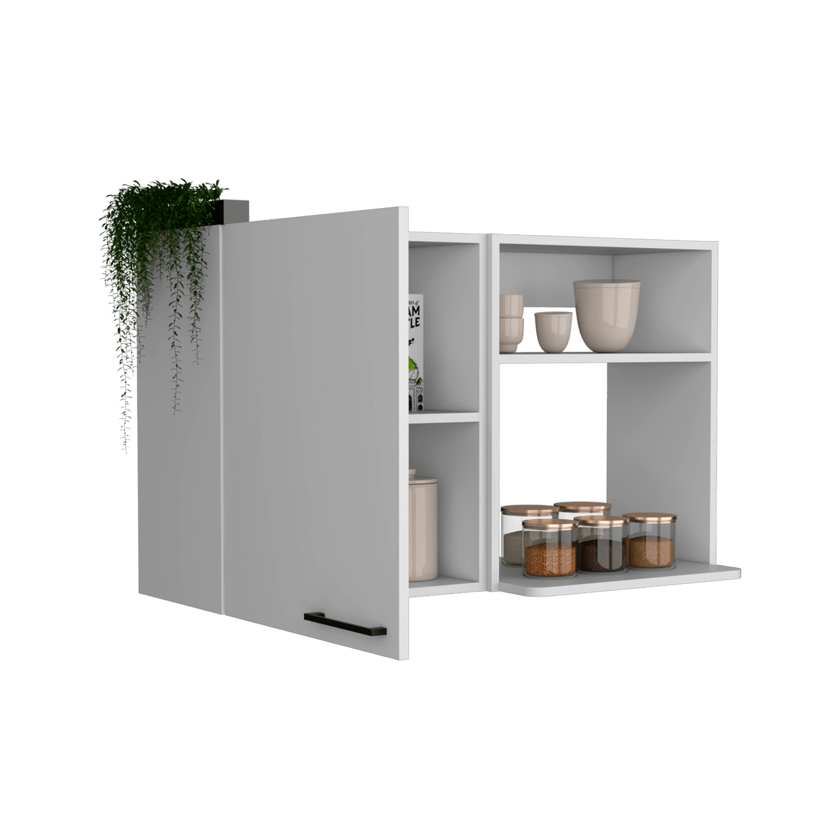 Gabinete de Cocina Napoles Blanco 100x60cm con Un Entrepaño y Una Puerta - MUEBLES SUPERIORES DE COCINA | Bylmo