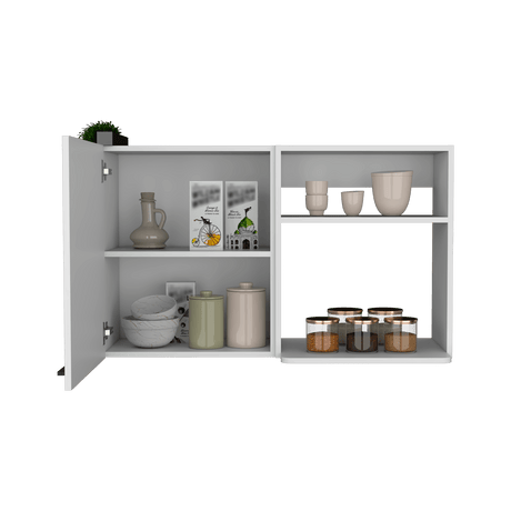 Gabinete de Cocina Napoles Blanco 100x60cm con Un Entrepaño y Una Puerta - MUEBLES SUPERIORES DE COCINA | Bylmo
