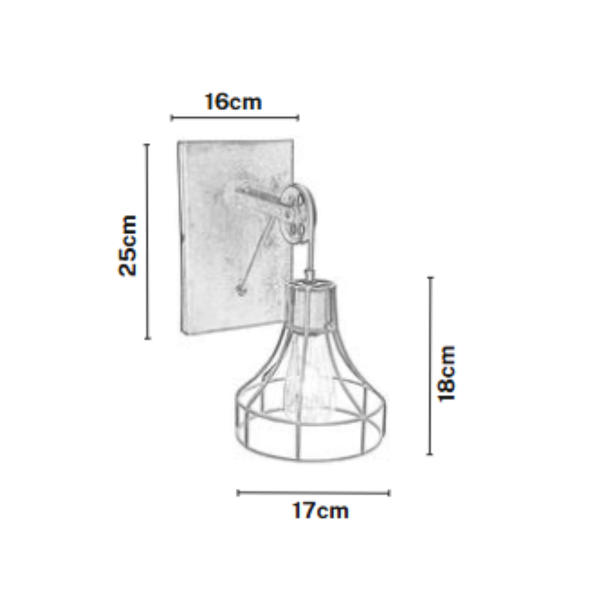 Lámpara de Pared Led Cobre 17x18cm de de Una Luz sin Bombilla - LAMPARAS DE PARED | Bylmo