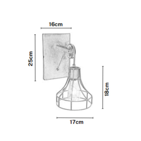 Lámpara de Pared Led Cobre 17x18cm de de Una Luz sin Bombilla - LAMPARAS DE PARED | Bylmo