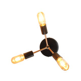 Lámpara de Pared Led Blau Cobre y Negro 43x15cm de de Tres Luces sin Bombilla - LAMPARAS DE PARED | Bylmo