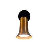 Lámpara de Pared Led Arlon Dorado y Negro 7x10.5cm de de Una Luz sin Bombilla - LAMPARAS DE PARED | Bylmo
