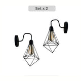 Set x 2 Lámparas de Pared Led Breanda Negro 30x36cm de de Una Luz sin Bombilla - LAMPARAS DE PARED | Bylmo