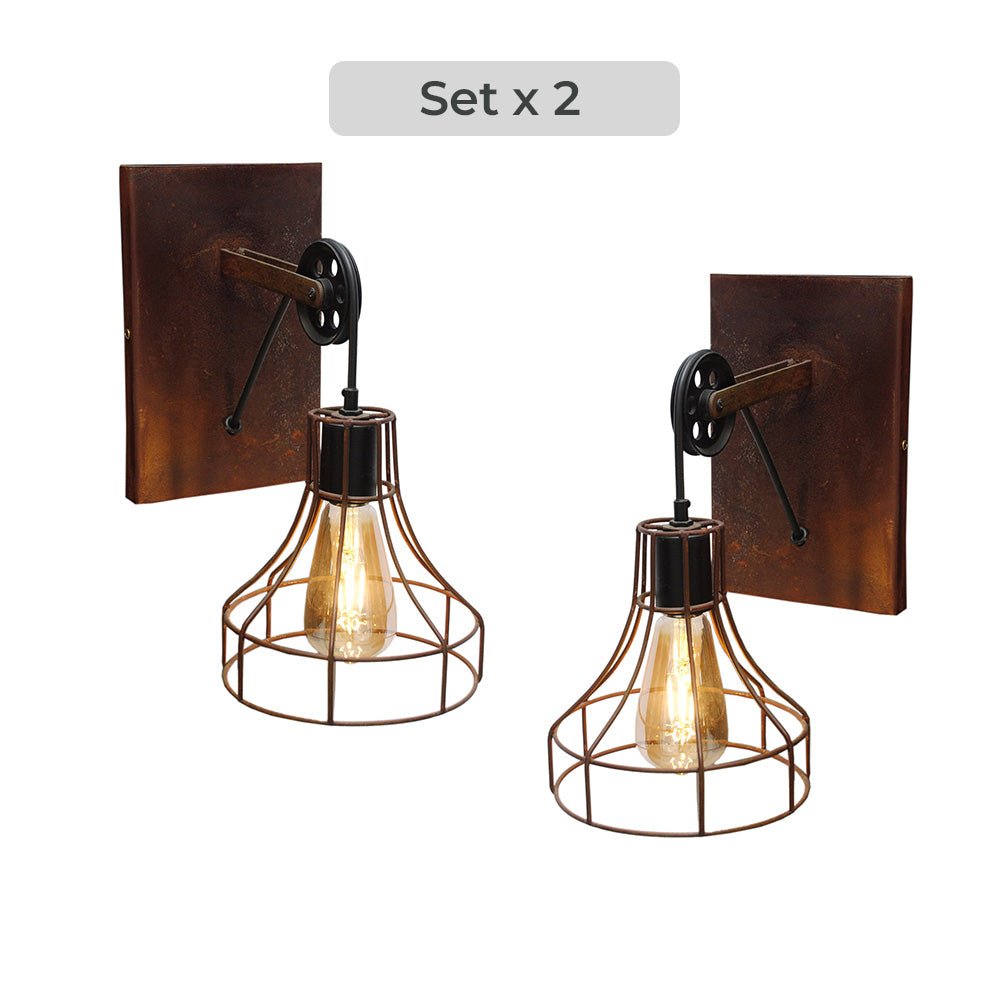 Set x 2 Lámparas de Pared Led Cobre 17x18cm de de Una Luz sin Bombilla - LAMPARAS DE PARED | Bylmo