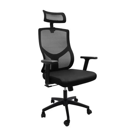 Silla de Escritorio para Oficina New Ergon Negro 51x133cm con Soporte Lumbar y Espaldar Reclinable - SILLAS DE OFICINA | Bylmo