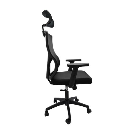Silla de Escritorio para Oficina New Ergon Negro 51x133cm con Soporte Lumbar y Espaldar Reclinable - SILLAS DE OFICINA | Bylmo