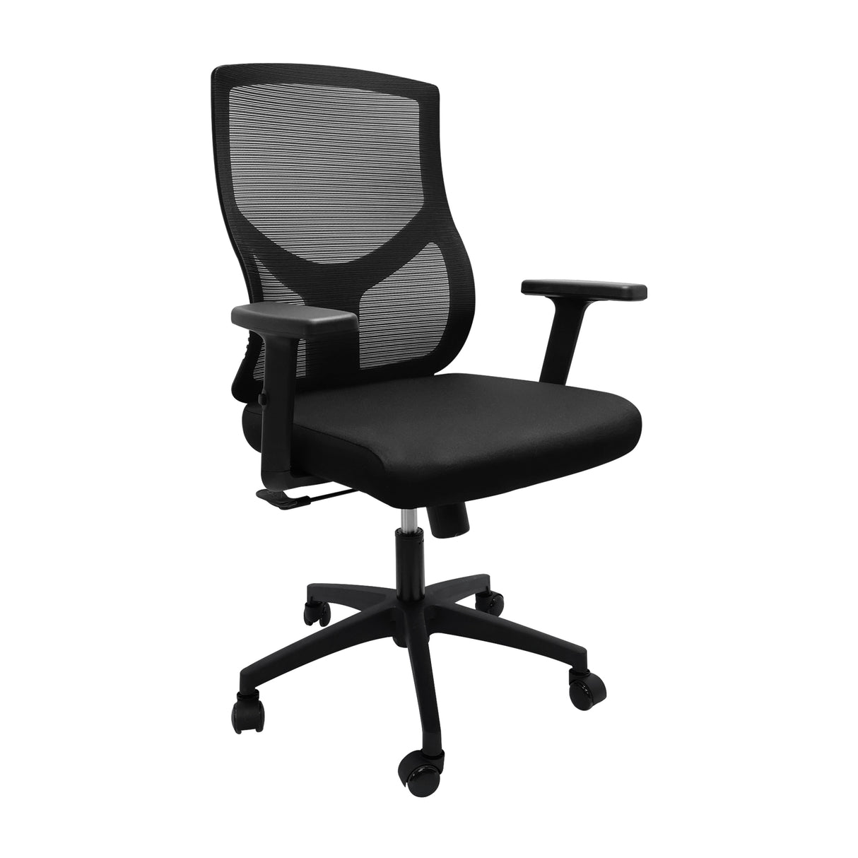 Silla de Escritorio para Oficina Toquio Negro 51x103cm con Soporte Lumbar y Espaldar Reclinable - SILLAS DE OFICINA | Bylmo