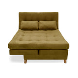 Sofá Cama Kalin Camel 180x40cm De Tres Puestos Reclinable Antifluido con Dos Cojines Decorativos - SOFAS Y POLTRONAS | Bylmo