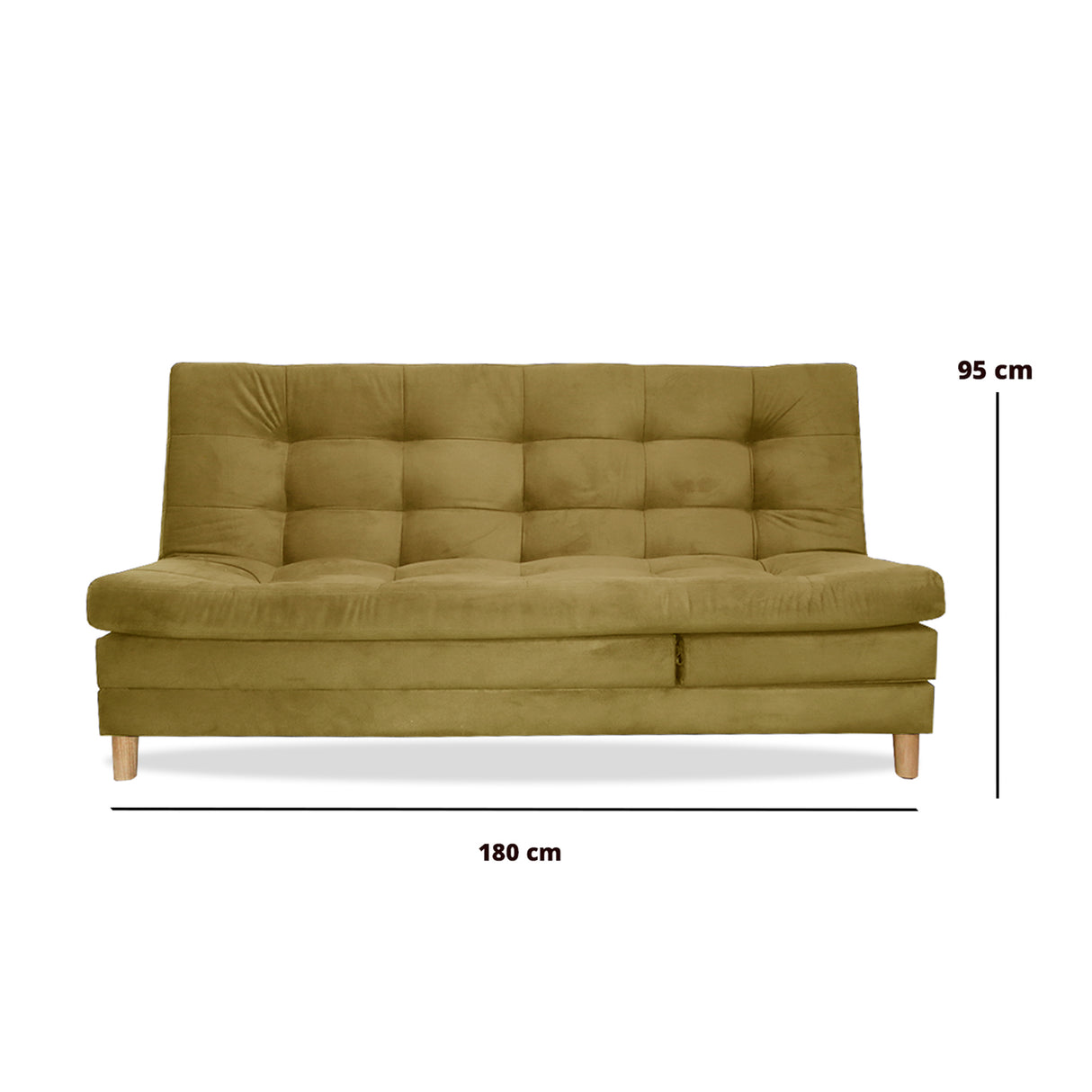 Sofá Cama Kalin Camel 180x40cm De Tres Puestos Reclinable Antifluido con Dos Cojines Decorativos - SOFAS Y POLTRONAS | Bylmo