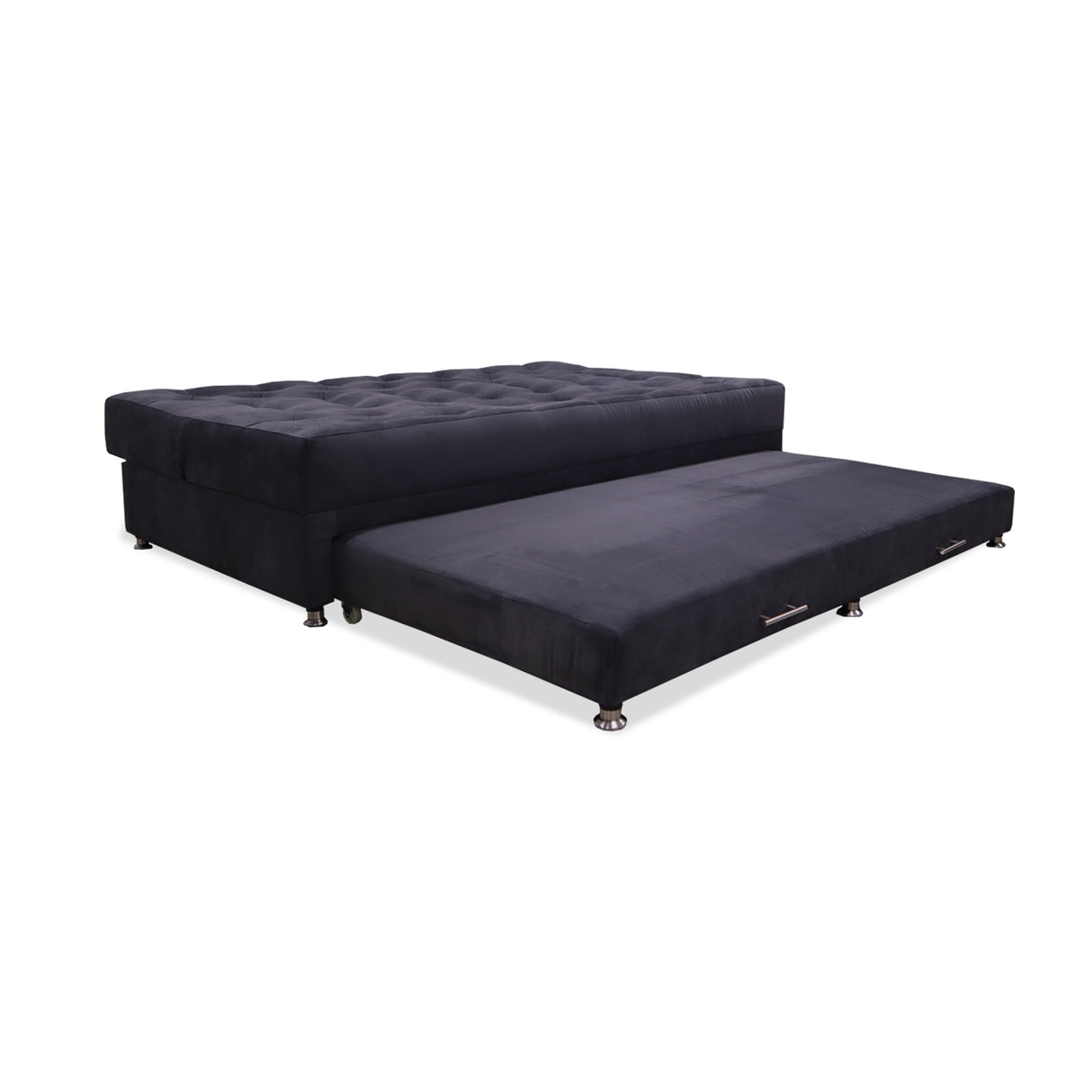 Sofá Cama Rossier Nido Gris 190x40cm De Tres Puestos Reclinable Antifluido con Dos Cojines Decorativos - SOFAS Y POLTRONAS | Bylmo