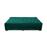 Sofá Cama Rossier Nido Verde 190x40cm De Tres Puestos Reclinable Antifluido con Dos Cojines Decorativos - SOFAS Y POLTRONAS | Bylmo
