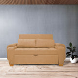 Sofá Cama Stauffer Camel 180x60cm De Tres Puestos Reclinable Antifluido con Dos Cojines Decorativos - SOFAS Y POLTRONAS | Bylmo