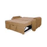 Sofá Cama Stauffer Camel 180x60cm De Tres Puestos Reclinable Antifluido con Dos Cojines Decorativos - SOFAS Y POLTRONAS | Bylmo