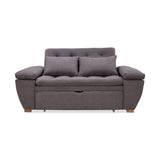 Sofá Cama Magnin Gris 180x60cm De Tres Puestos Reclinable Antifluido con Dos Cojines Decorativos - SOFAS Y POLTRONAS | Bylmo