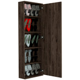 Zapatero Flotante Vertical Leto Coñac 47x138cm de Cinco Niveles para Diez Pares - ZAPATEROS | Bylmo