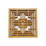 Set x 6 Portavasos Laberinto Madera 10x10cm Cuadrado Resistente e Impermeable - PORTAVASOS | Bylmo