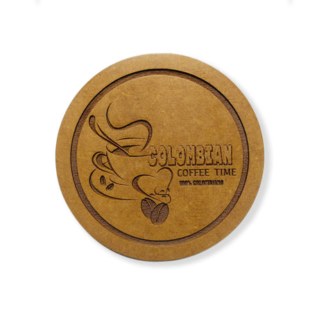 Set x 4 Portavasos Roundcoffe Madera 10x10cm Circular Resistente e Impermeable - PORTAVASOS | Bylmo