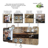 Repisa Perchero Pet Madera 47x15cm con Dos Ganchos y Portarretrato - PERCHEROS | Bylmo