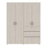 Closet Luanda Niebla y Blanco 160x200cm con Dos Cajones con Tres Compartimientos y con Espejo - CLOSETS | Bylmo