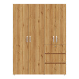 Closet Riga Duna y Blanco 150x200cm con Dos Cajones y con Seis Compartimientos - CLOSETS | Bylmo