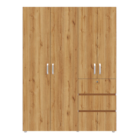 Closet Riga Duna y Blanco 150x200cm con Dos Cajones y con Seis Compartimientos - CLOSETS | Bylmo