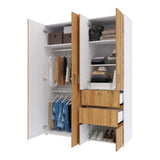 Closet Riga Duna y Blanco 150x200cm con Dos Cajones y con Seis Compartimientos - CLOSETS | Bylmo