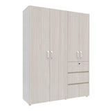 Closet Riga Niebla y Blanco 150x200cm con Dos Cajones y con Seis Compartimientos - CLOSETS | Bylmo