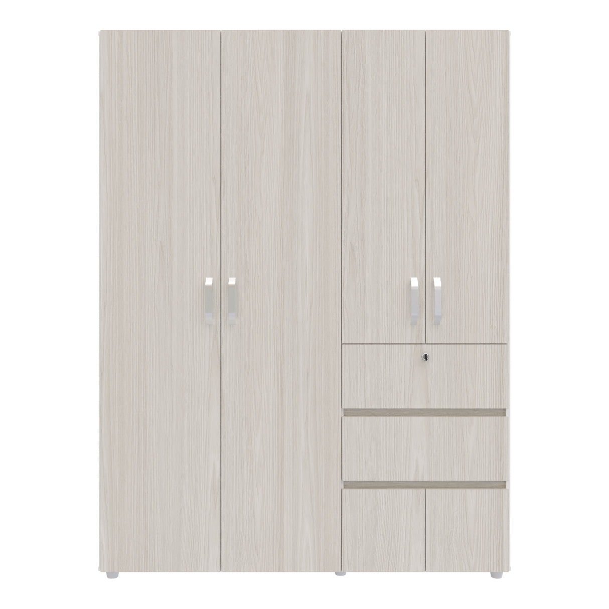 Closet Riga Niebla y Blanco 150x200cm con Dos Cajones y con Seis Compartimientos - CLOSETS | Bylmo