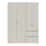 Closet Riga Niebla y Blanco 150x200cm con Dos Cajones y con Seis Compartimientos - CLOSETS | Bylmo