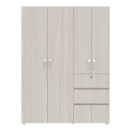 Closet Riga Niebla y Blanco 150x200cm con Dos Cajones y con Seis Compartimientos - CLOSETS | Bylmo