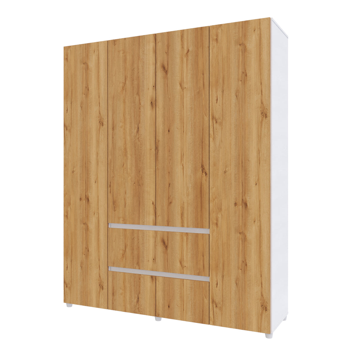 Closet Lemnos Duna y Blanco 160x200cm con Dos Cajones y con Ocho Compartimientos - CLOSETS | Bylmo