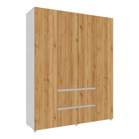 Closet Lemnos Duna y Blanco 160x200cm con Dos Cajones y con Ocho Compartimientos - CLOSETS | Bylmo