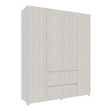 Closet Lemnos Niebla y Blanco 160x200cm con Dos Cajones y con Ocho Compartimientos - CLOSETS | Bylmo