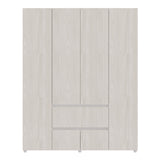 Closet Lemnos Niebla y Blanco 160x200cm con Dos Cajones y con Ocho Compartimientos - CLOSETS | Bylmo