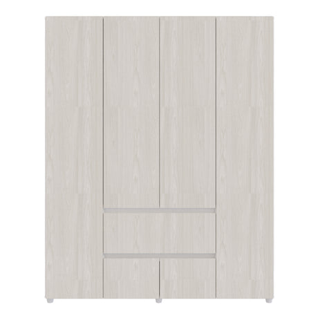 Closet Lemnos Niebla y Blanco 160x200cm con Dos Cajones y con Ocho Compartimientos - CLOSETS | Bylmo