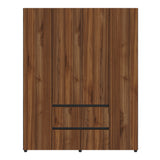 Closet Lemnos Gales y Wengue 160x200cm con Dos Cajones y con Ocho Compartimientos - CLOSETS | Bylmo
