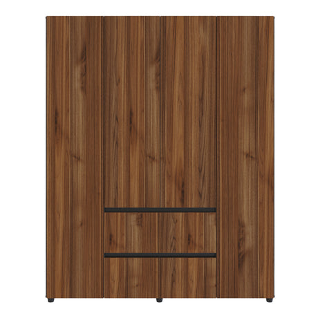 Closet Lemnos Gales y Wengue 160x200cm con Dos Cajones y con Ocho Compartimientos - CLOSETS | Bylmo