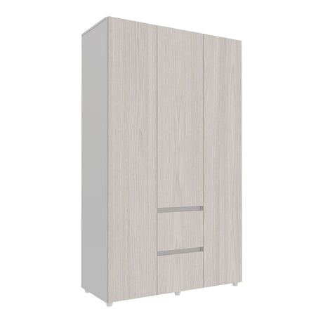Closet Lemnos Niebla y Blanco 120x200cm con Un Cajón y con Siete Compartimientos - CLOSETS | Bylmo